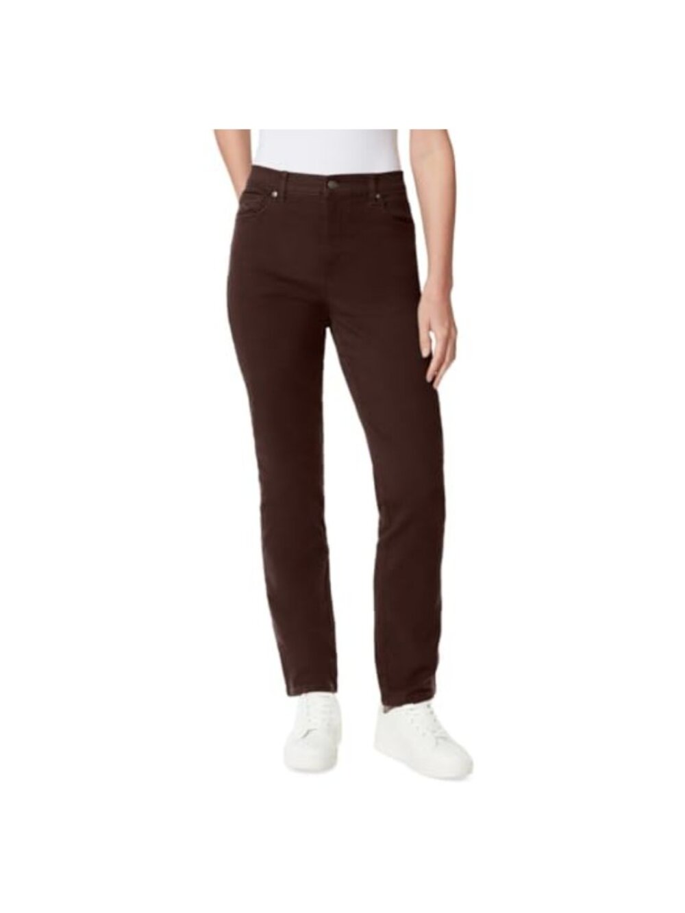 High Rise Tapered Jeans Classic Fit Functional Pockets Casual Denim